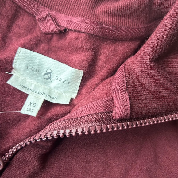 Lou & Grey Maroon Quarter-Zip Sweatshirt - Picture 3 of 3